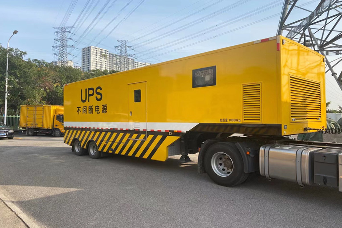 铁东发电机租赁施工现场